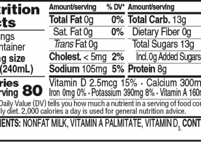 Skim Milk Half Gallon NFP