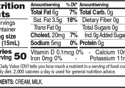 Heavy Whipped Cream Milk Half Gallon NFP